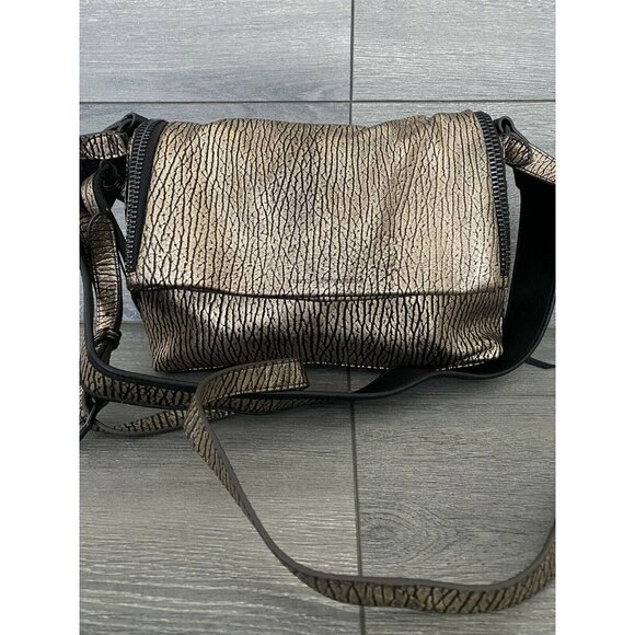 Aimee Kestenberg Leather Shoulder Bag -Night is Young rose gold color crossbody